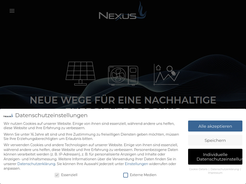 Website von NEXUS Group GmbH & Co. KG in Trappstadt