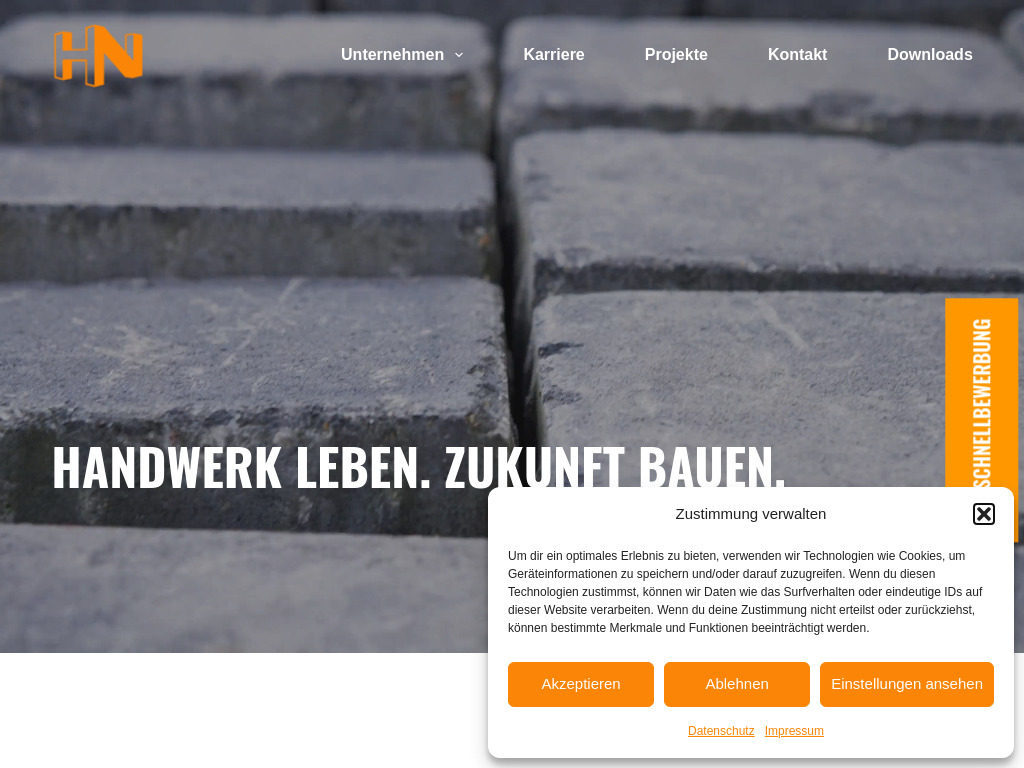 Website von Heinz Nienhaus Bauunternehmung GmbH in Rhede