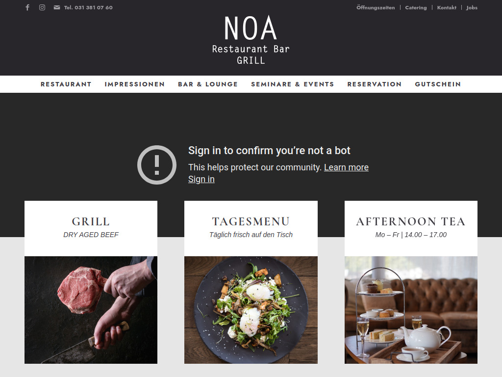 Website von Begert Gastro AG in Bern