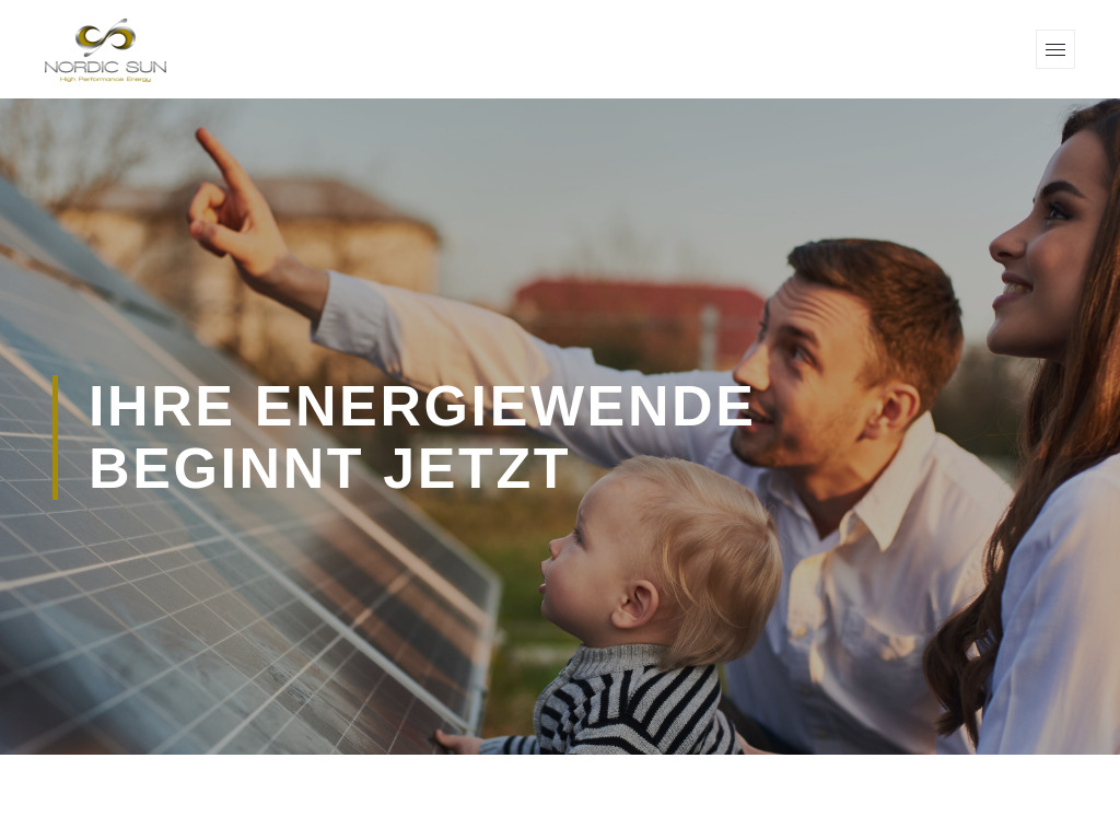 Website von NORDIC Sun GmbH in Biendorf