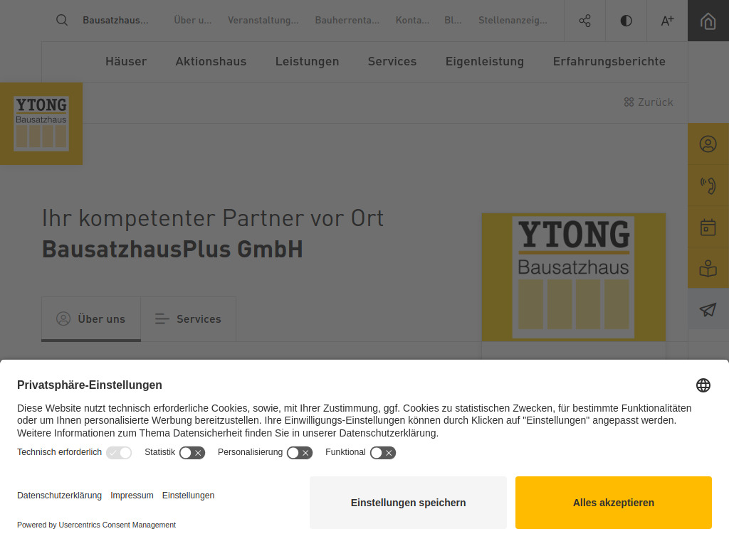 Website von BausatzhausPlus GmbH in Duisburg