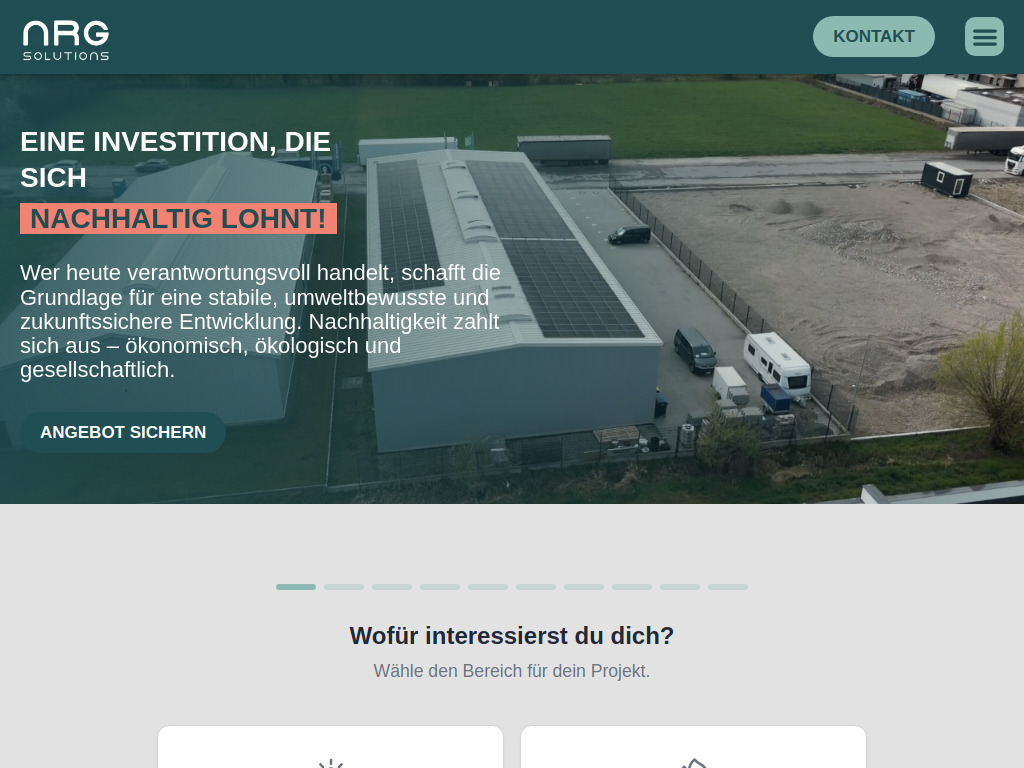 Website von NRG solutions GmbH in Bad Lippspringe