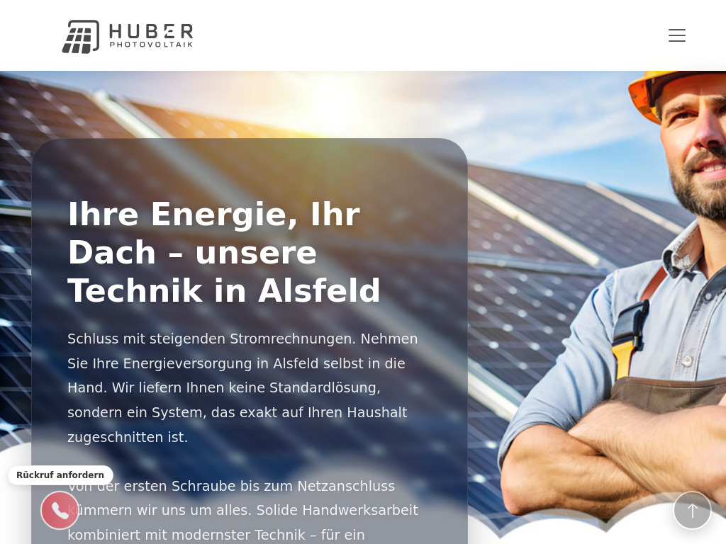 Website von Huber Group GmbH in Alsfeld