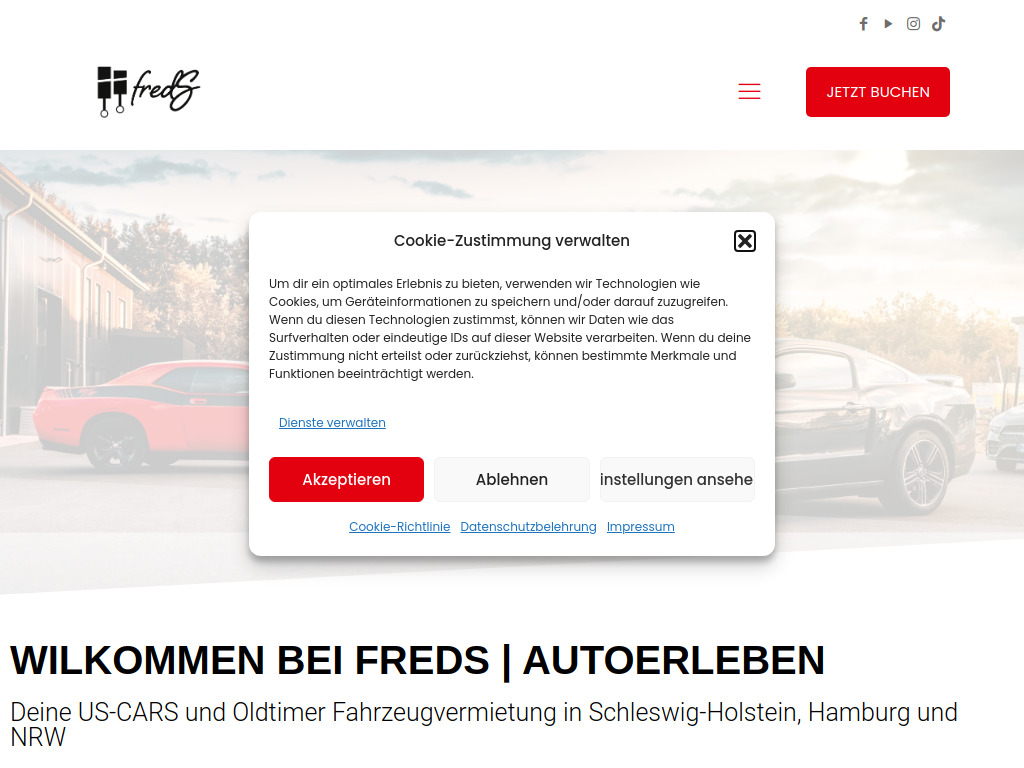 Website von FredS | autoErleben, Inh. Frederik Schwerin in Osdorf