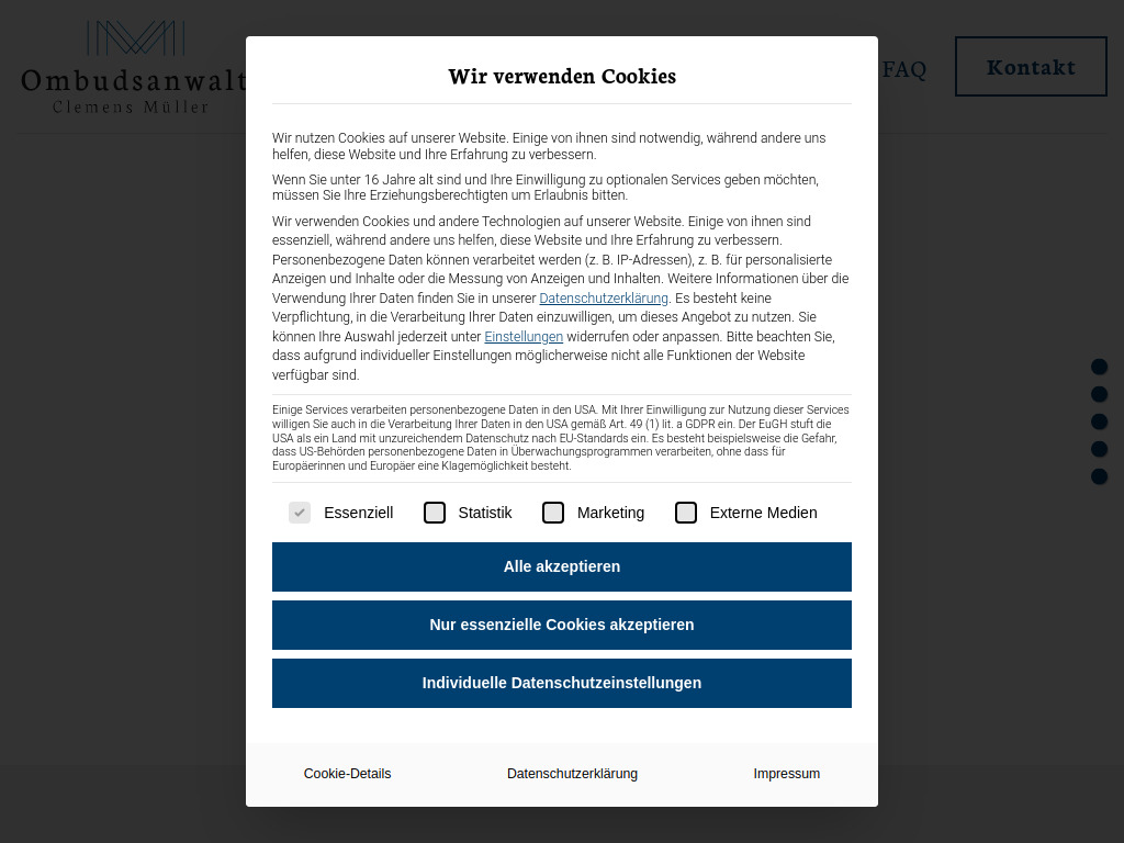 Website von Clemens Müller in Baden-Baden