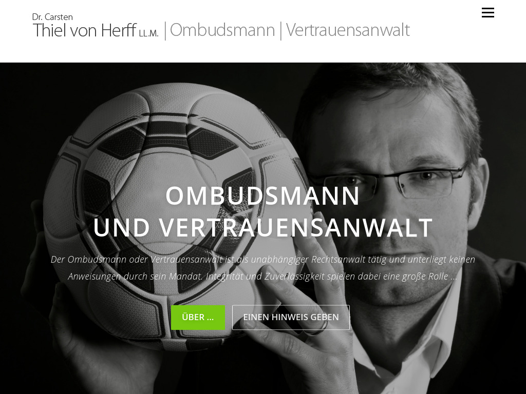 Website von Dr. Carsten Thiel von Herff in Bielefeld
