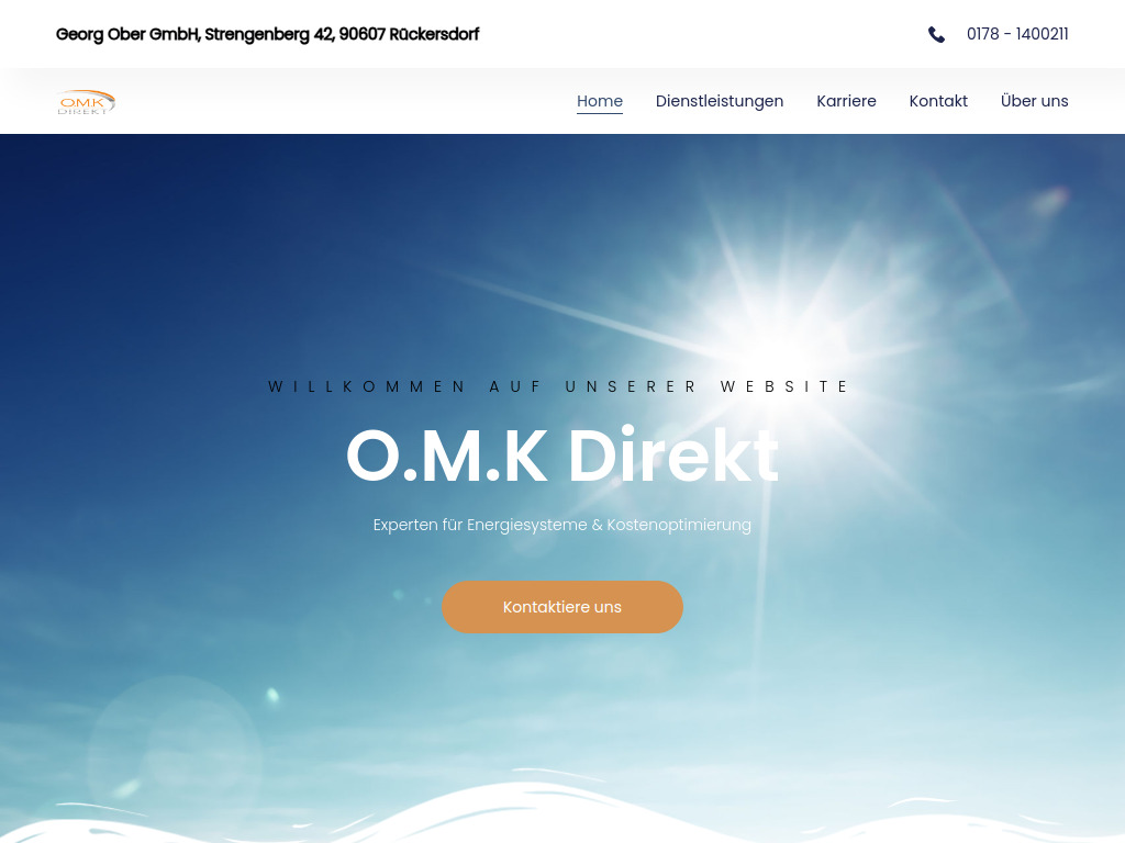 Website von Georg Ober GmbH in Rückersdorf