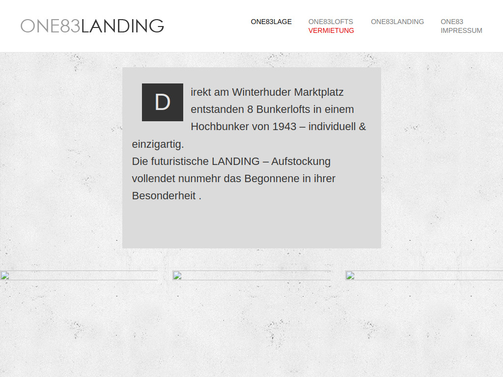 Website von ONE83LANDING
