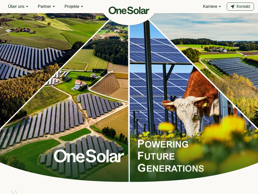 Website von OneSolar GmbH in Eching