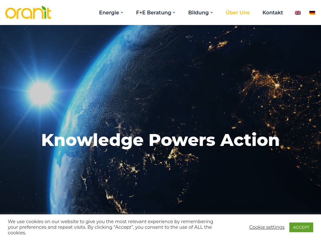 Website von Oranit GmbH in Karlsruhe