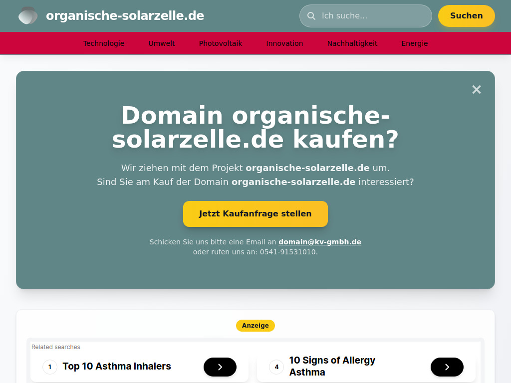 Website von KV GmbH in Osnabrück