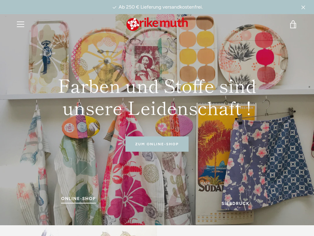 Website von Orike Muth Textildesign in Hannover