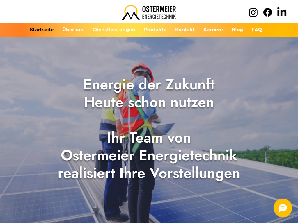 Website von Ostermeier Energietechnik GmbH in Neusäß