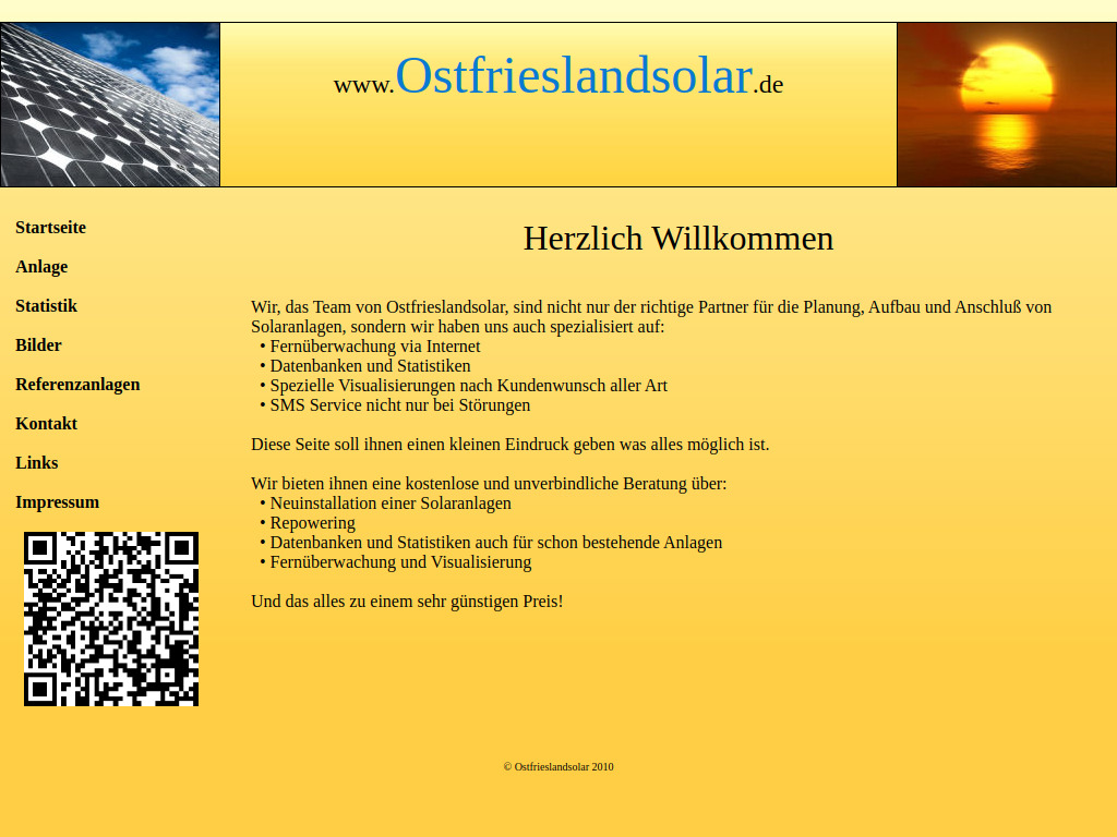 Website von Ostfrieslandsolar