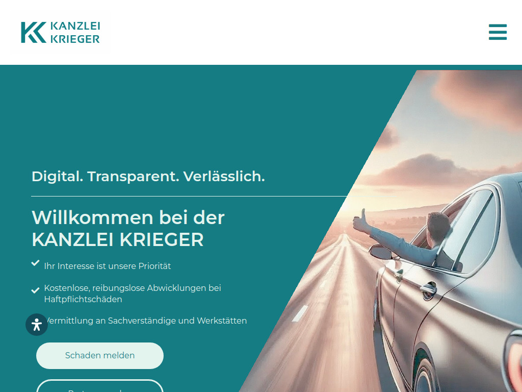 Website von Kanzlei Krieger in Paderborn