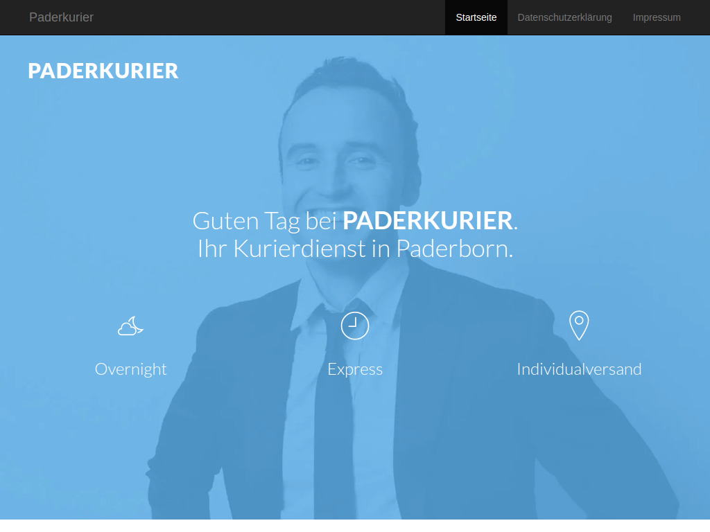 Website von Paderkurier in Paderborn