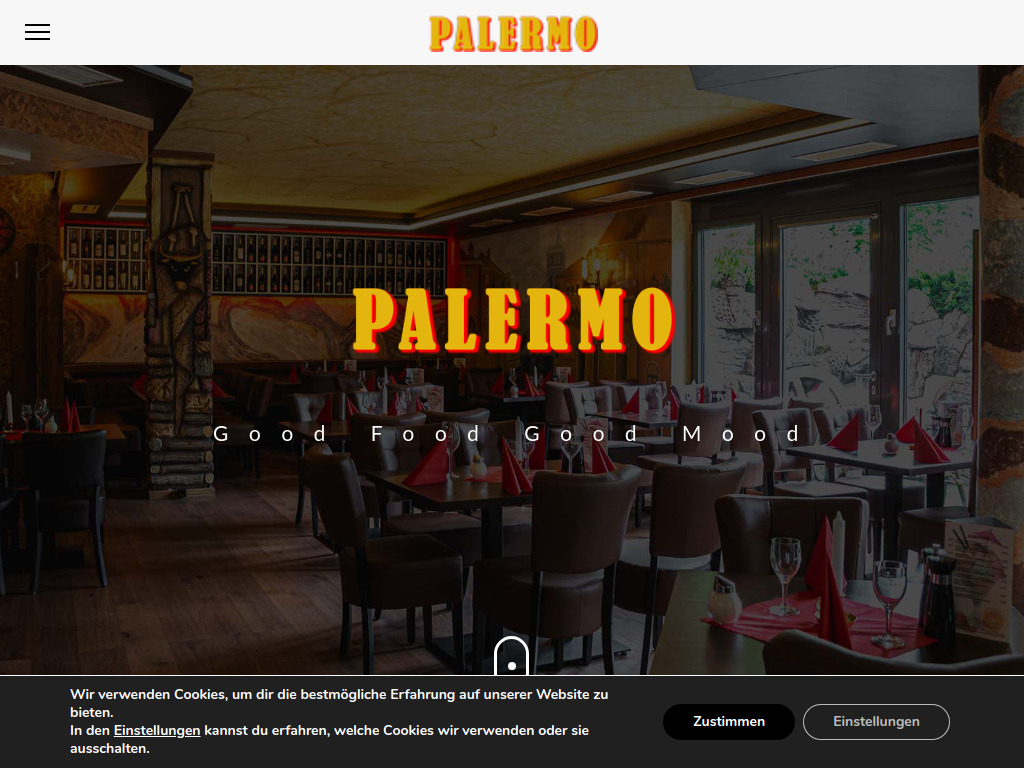 Website von Palermo Restaurant in Berlin