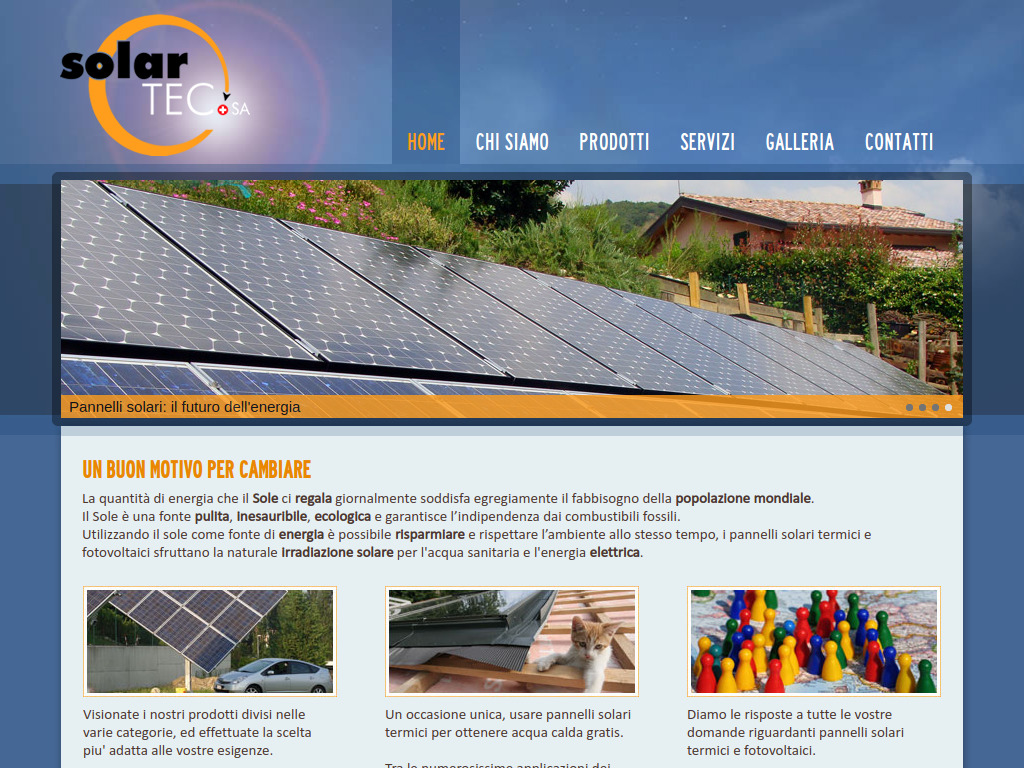 Website von Solar Tec SA