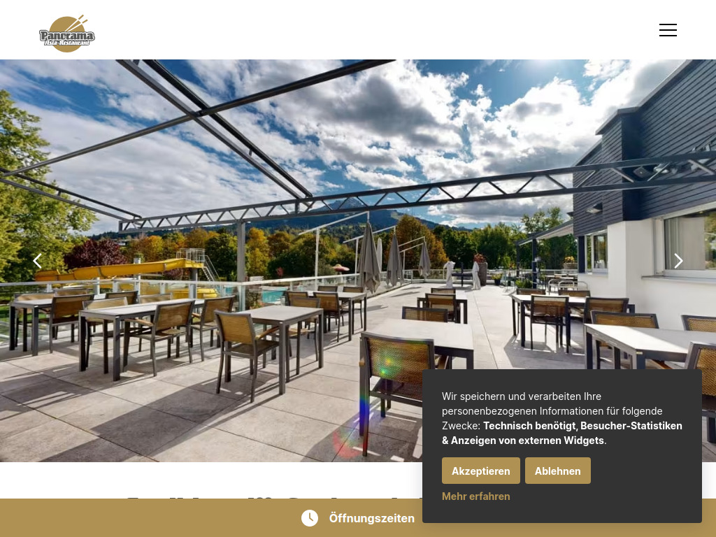 Website von Panorama Asia Restaurant in St. Johann in Tirol