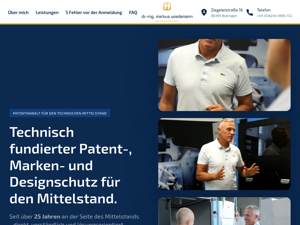 Website von patentanwalt-augsburg.de