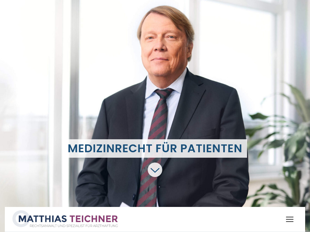 Website von RA Matthias Teichner in Hamburg