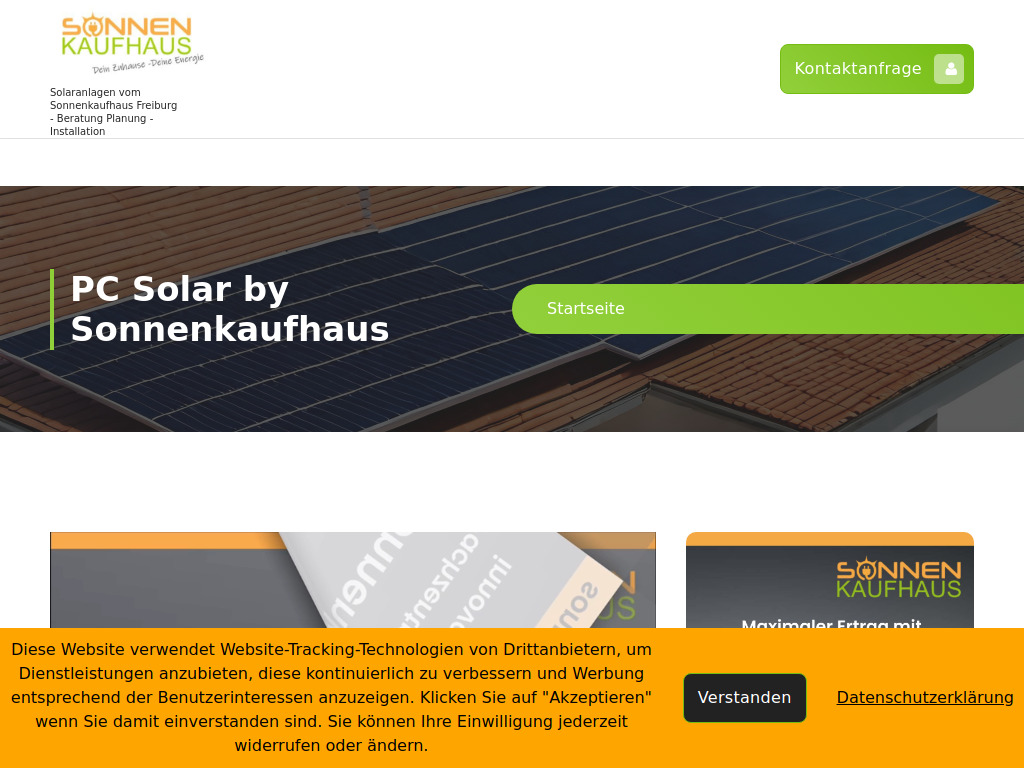 Website von Sonnenkaufhaus GmbH in Freiburg im Breisgau