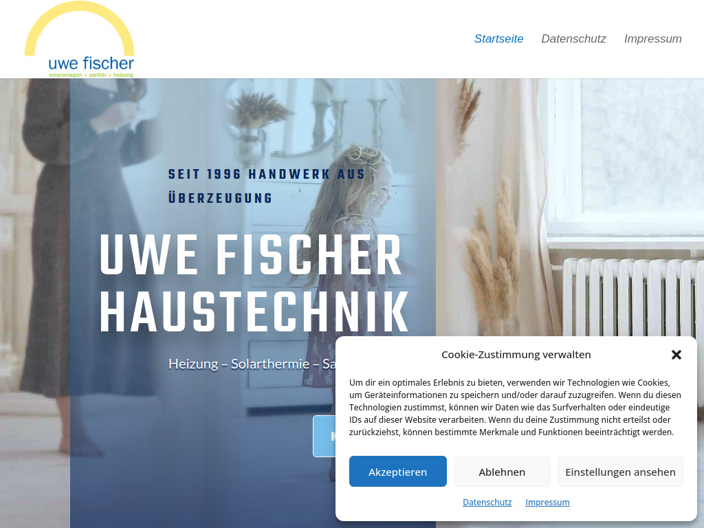 Website von Uwe Fischer Haustechnik in Bötzingen