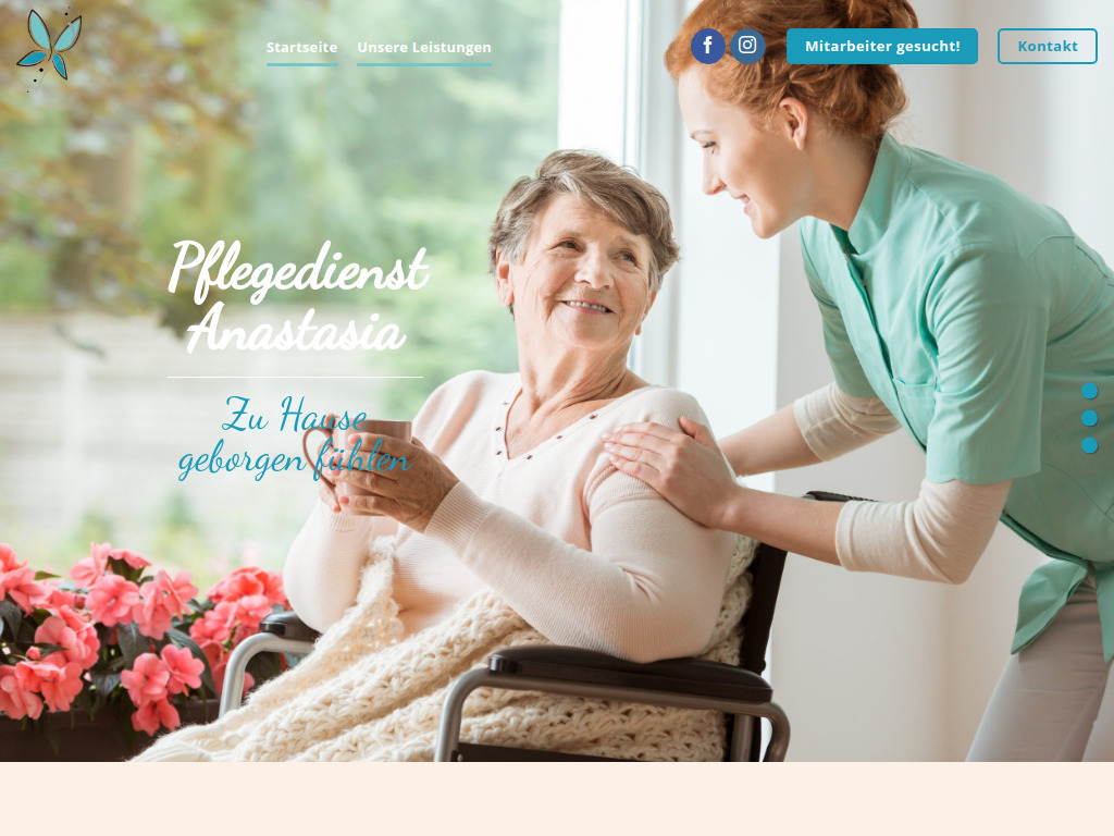 Website von Ambulanter Pflegedienst Anastasia GbR in Obertshausen