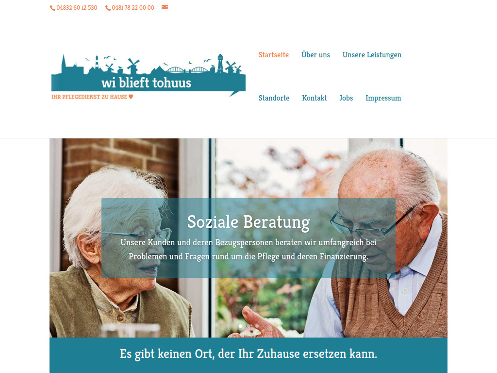 Website von wi blieft tohuus in Heide