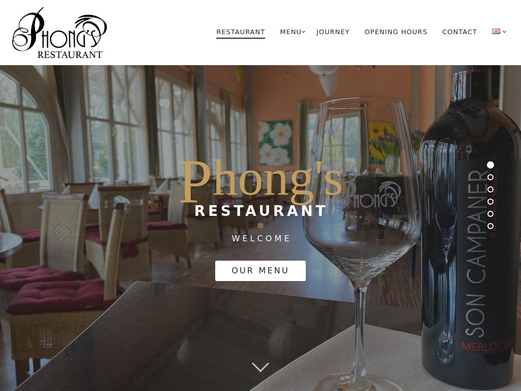 Website von Phong's Restaurant GmbH in Paderborn