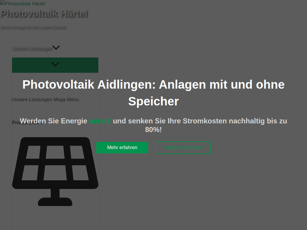 Website von Photovoltaik Härtel