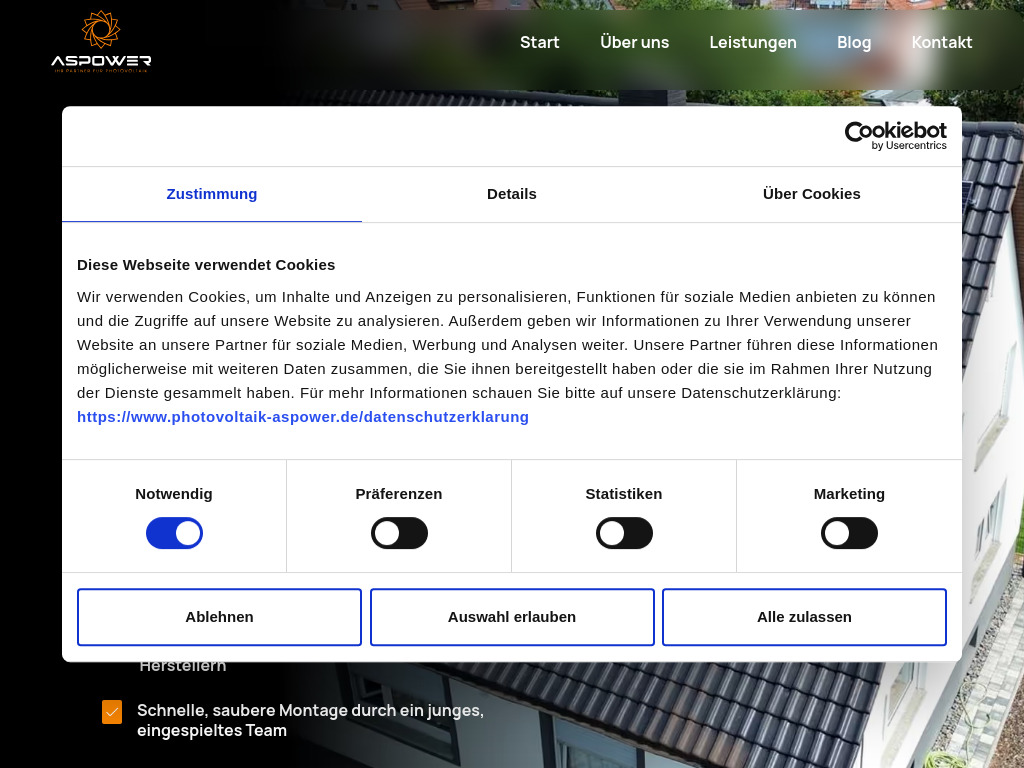 Website von Thomas Arnold & Artur Schäfer GbR in Willstätt-Sand
