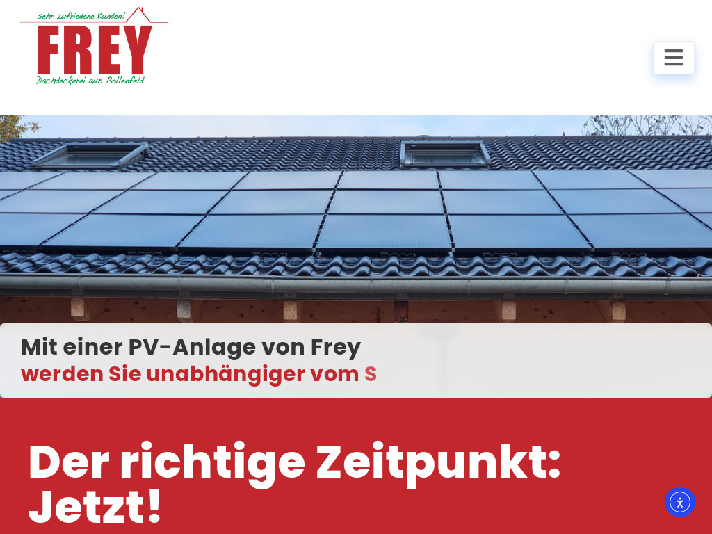 Website von Frey GmbH in Pollenfeld