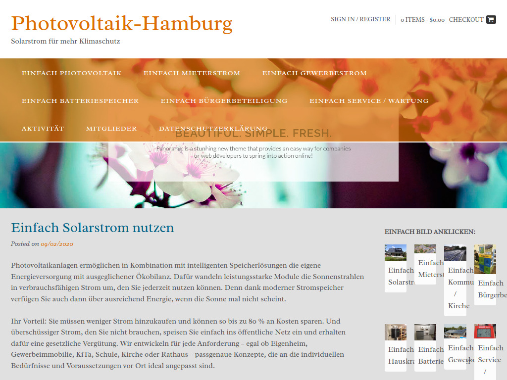 Website von Photovoltaik-Hamburg