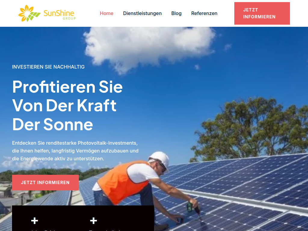 Website von SunShine Sales GmbH in Nürnberg