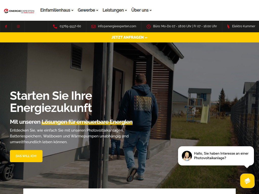 Website von Kummer Energieexperten GmbH & Co.KG in Reichenbach