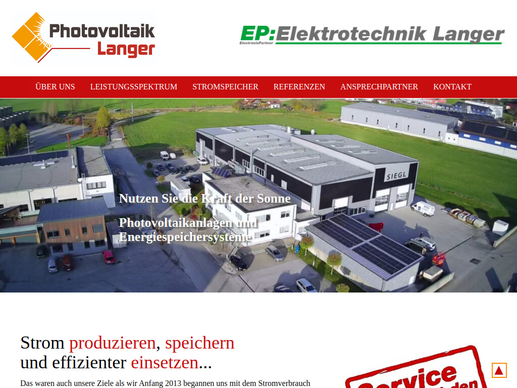 Website von Elektrotechnik Langer GmbH in Henndorf