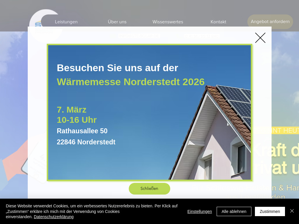 Website von Solarteam Energiesysteme GmbH in Lentföhrden
