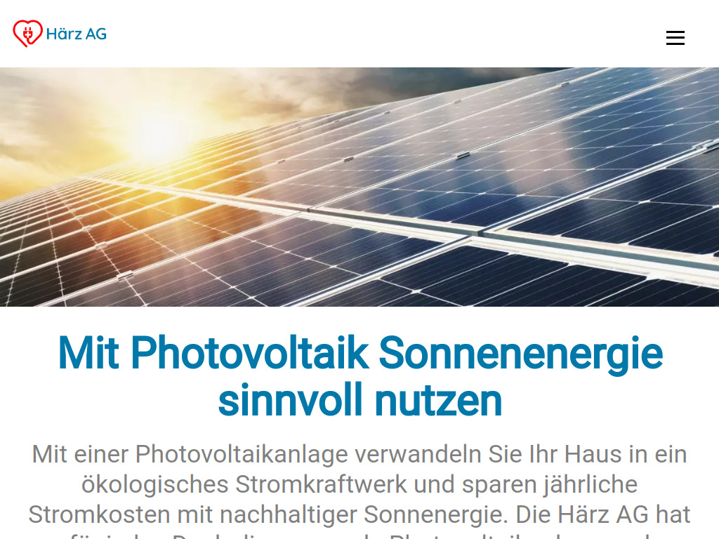 Website von Härz AG in Gommiswald