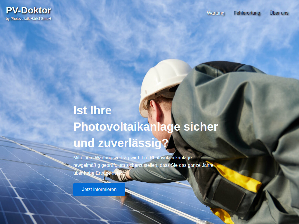 Website von Photovoltaik Härtel GmbH in Magstadt