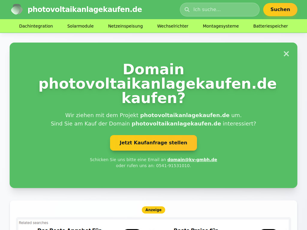 Website von KV GmbH in Osnabrück