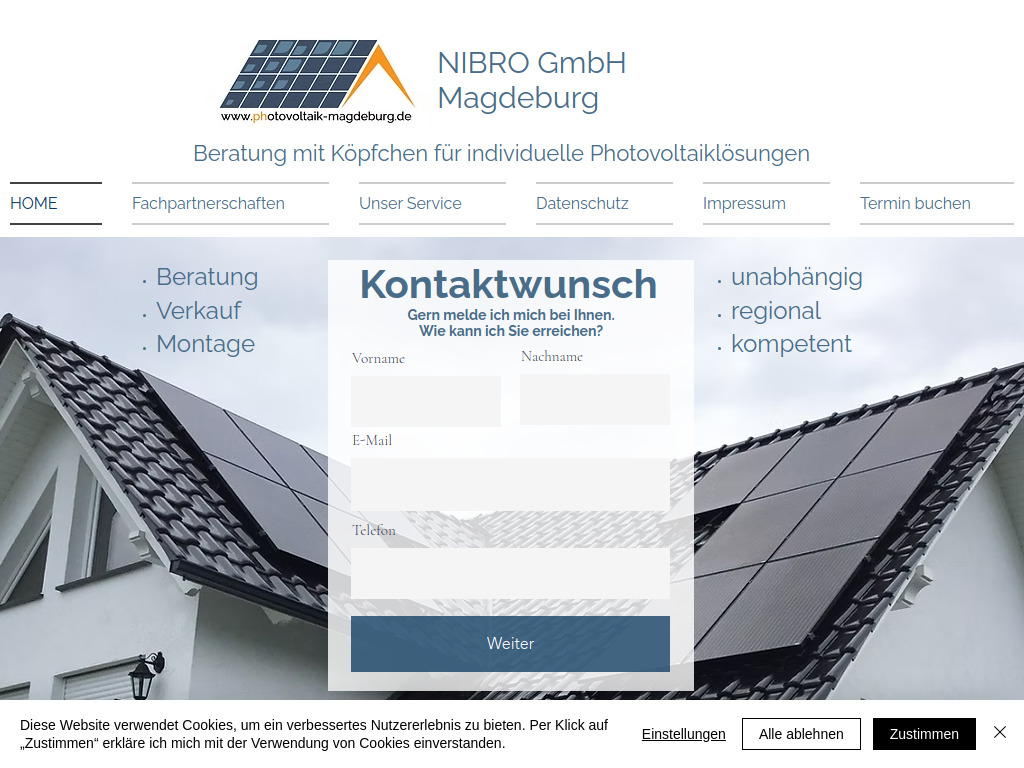 Website von NIBRO GmbH in Magdeburg