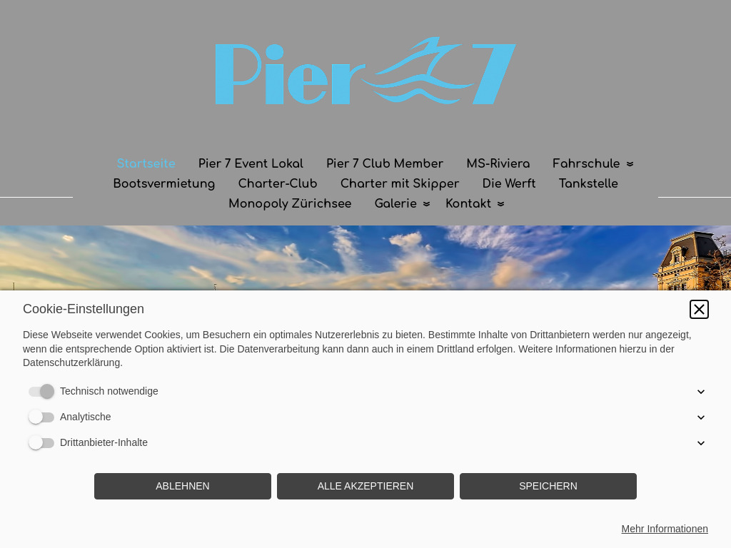 Website von Pier7 AG in Zürich