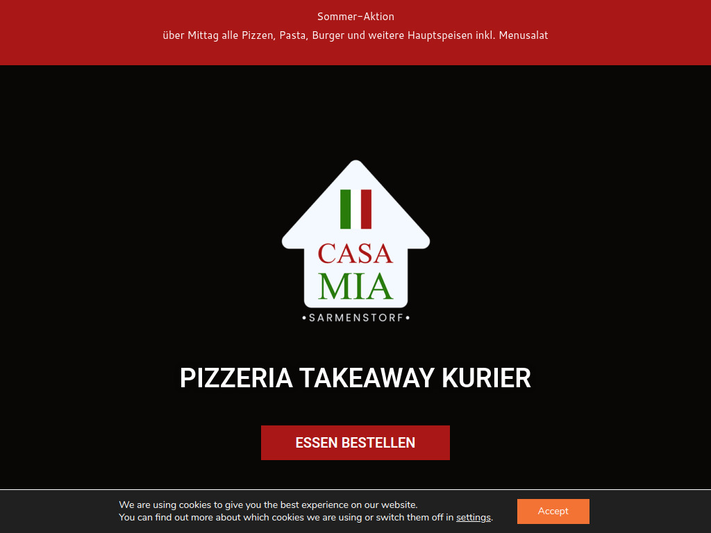 Website von Casa Mia AG in Sarmenstorf