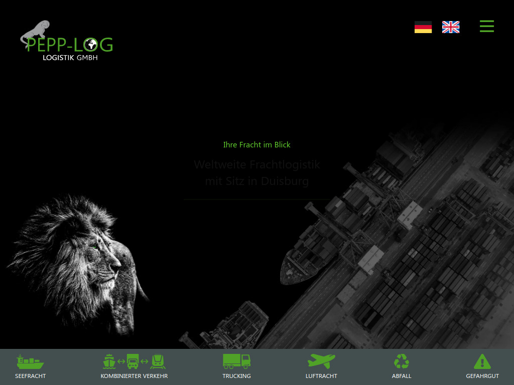 Website von PEPP-LOG Logistik GmbH in Duisburg