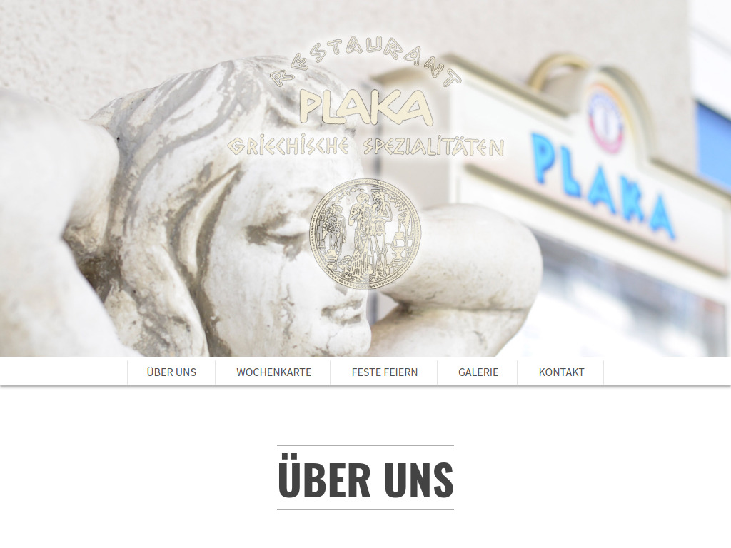 Website von Restaurant Plaka in Gilching