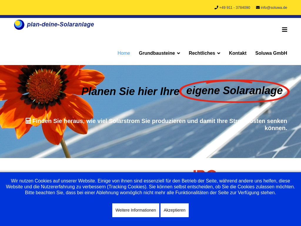Website von SOLUWA GmbH in Schwaig b. Nürnberg