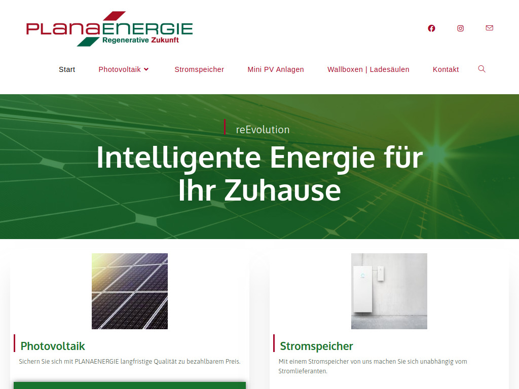 Website von Planaenergie GmbH in Regensburg