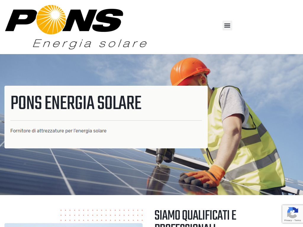 Website von Pons Energia Solare