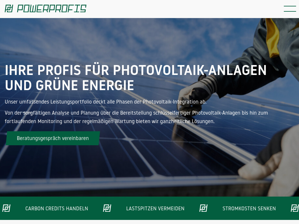 Website von Die Powerprofis GmbH in Wuppertal
